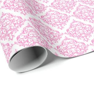 Rosa damastast bakgrundsfärg för mönster DIY Presentpapper