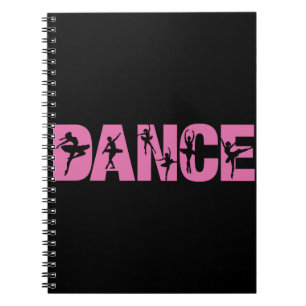 Rosa DANCE med Ballerina Cutouts Anteckningsbok