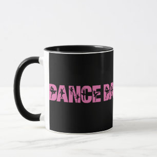 Rosa DANCE med Ballerina Cutouts Mugg