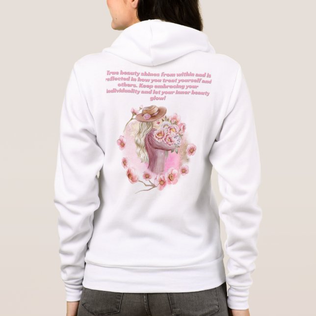 Rosa Dance Silhouette Motivational Hoodie T Shirt (Baksida)