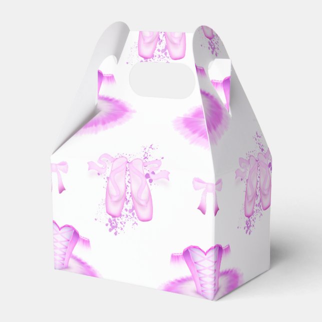 Rosa Dancer Birthday Tutu Ballet Presentaskar (Framsidan Sidan)