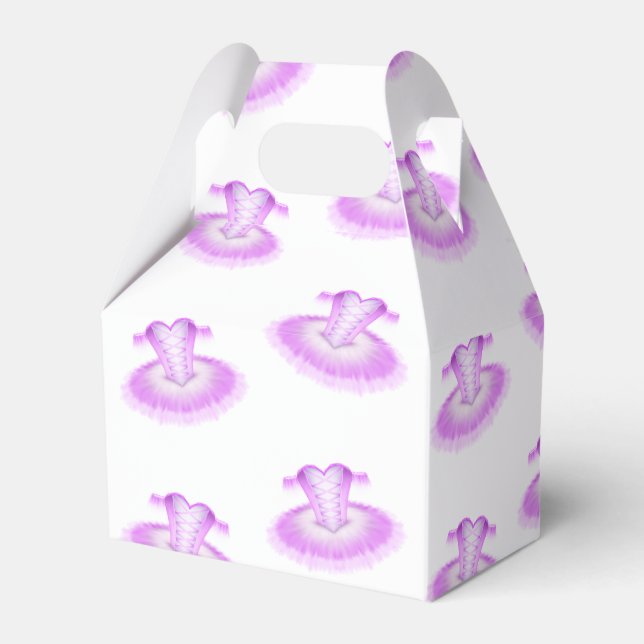 Rosa Dancer Birthday Tutu Ballet Presentaskar (Framsidan Sidan)