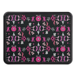 Rosa Dancer Patterner Home Decor Dragkroksskydd