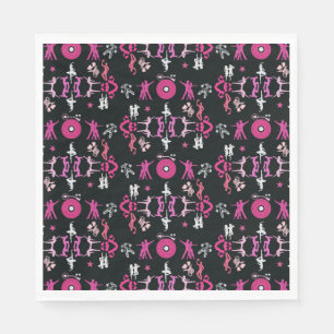 Rosa Dancer Patterner Home Decor Pappersservett