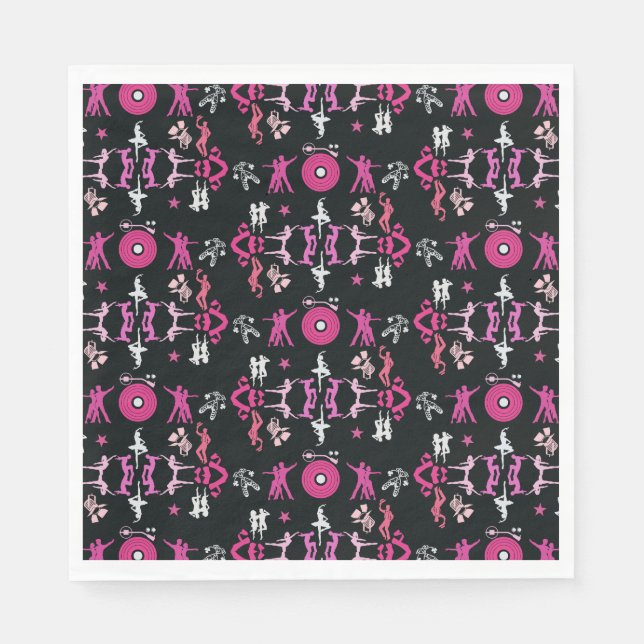 Rosa Dancer Patterner Home Decor Pappersservett (Framsidan)