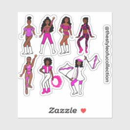 Rosa Dancer Stickers #1 Klistermärken