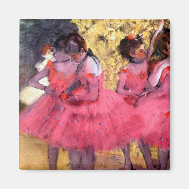 Rosa Dancers, Edgar Degas Magnet (Framsidan)