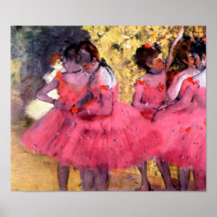 Rosa Dancers, Edgar Degas Poster