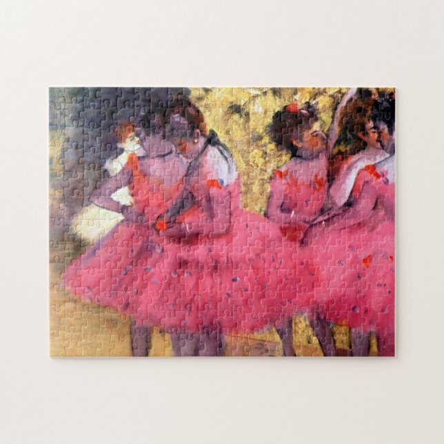Rosa Dancers, Edgar Degas Pussel (Horisontell)