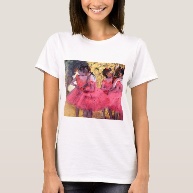 Rosa Dancers, Edgar Degas T Shirt (Framsida)