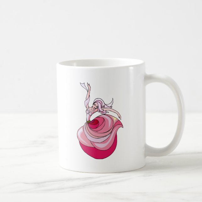 Rosa Dancing Girl Kaffemugg (Höger)