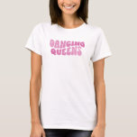 rosa dans queens, sista disco bachelorette-partiet t shirt<br><div class="desc">Gå tillbaka till retroeran med vår sista desinficerade bachelorette t-shirt. Den här shock rosa är en roligt, en funky som är nödvändig för din bachelorette-besättning. Det är en enkel och modern design med ett glansigt disco boll-tryck som påminner dig om de grumliga dagarna. Baksidan har en retro mönster, som ger...</div>