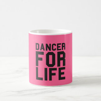 Rosa dansare för liv kaffemugg