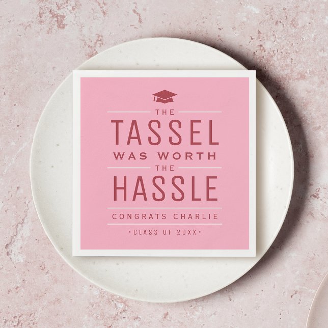 Rosa där fartyget var värt hassle Studenten Pappersservett (Skapare uppladdad)