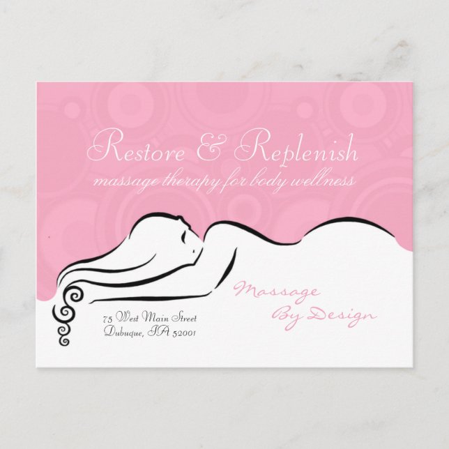 Rosa Darla för passion vykort (Framsida)