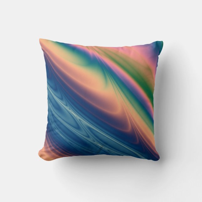 Rosa Dawn Fractal Expression Kudde (Framsida)