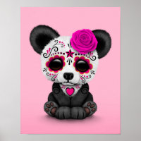 Rosa Day of the dead Sugar Skull Panda