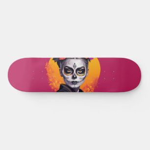 Rosa Day of the dead Woman Mini Skateboard Bräda 18,5 Cm