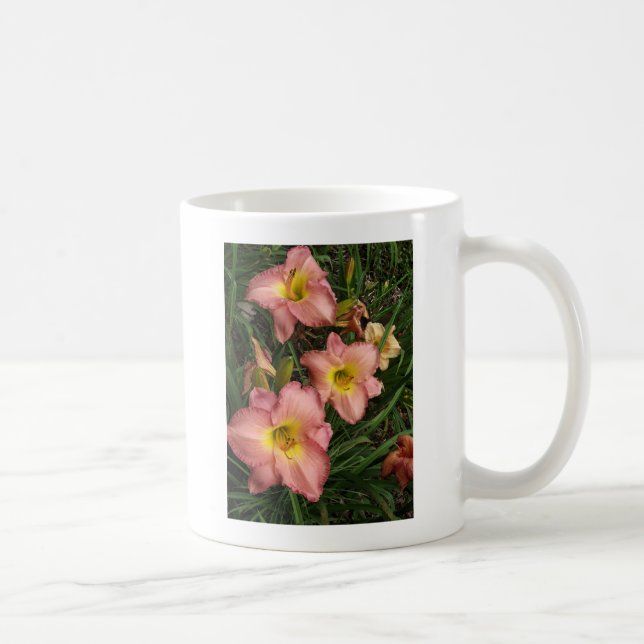Rosa Daylilies Kaffemugg (Höger)