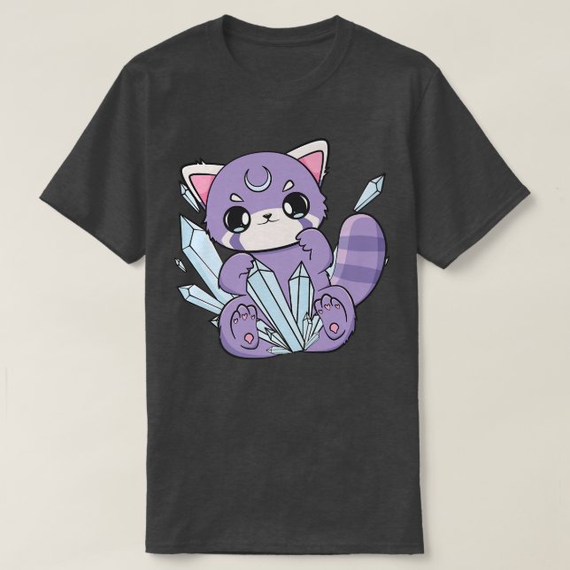 Rosa Decora Fairy Kei Red Panda Otaku Anime Nugoth T Shirt (Design framsida)