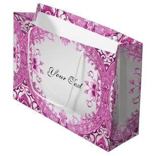 Rosa Decorative Blommigt Gift Bag