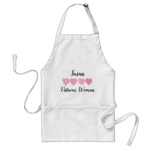 Rosa Decorative Hearts Personlig Apron. Förkläde