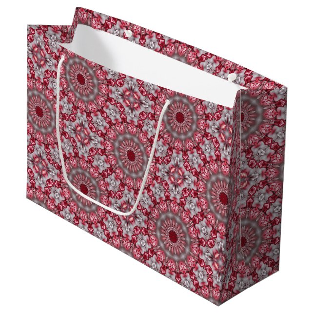 Rosa Decorative Helgdag Gift Bag (Framsidan Vinklad)