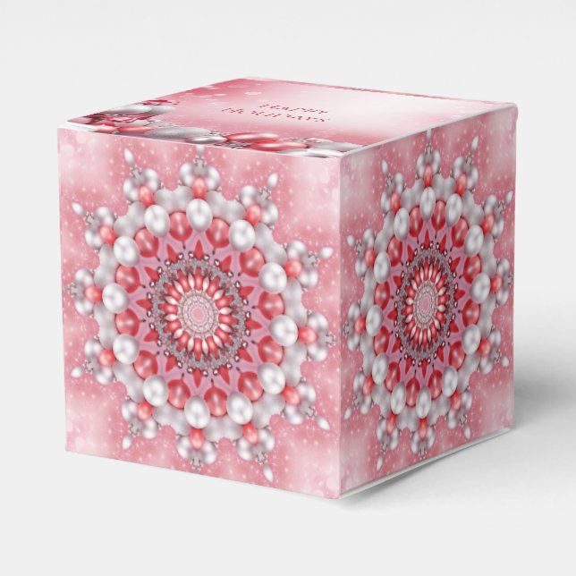 Rosa Decorative Helgdag Gift Box Presentaskar (Framsidan Sidan)