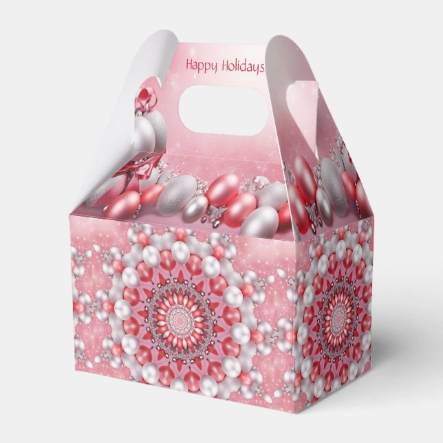 Rosa Decorative Helgdag Gift Box Presentaskar (Framsidan Sidan)