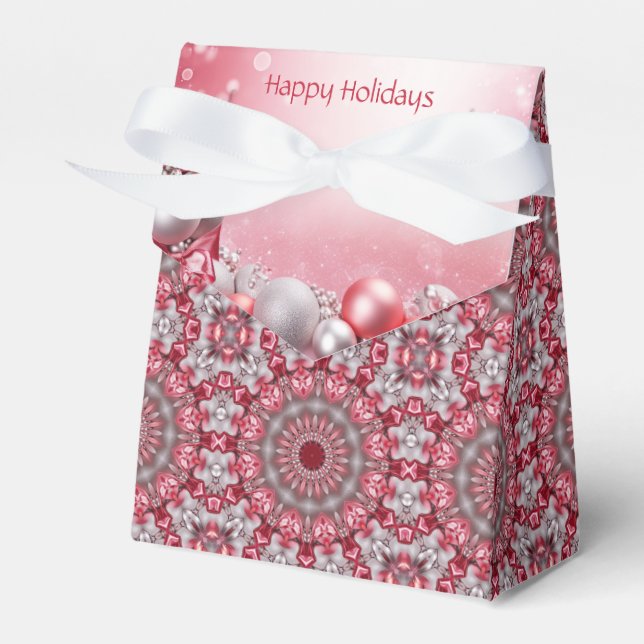 Rosa Decorative Helgdag Gift Box Presentaskar (Framsidan Sidan)