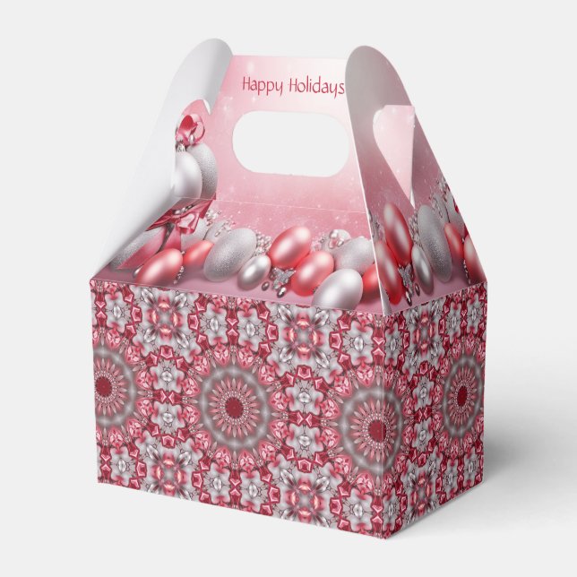 Rosa Decorative Helgdag Gift Box Presentaskar (Framsidan Sidan)