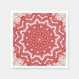 Rosa Decorative Helgdag Napkin Pappersservett