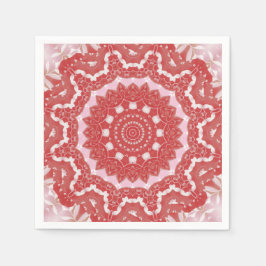 Rosa Decorative Helgdag Napkin Pappersservett