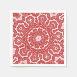 Rosa Decorative Helgdag Napkin Pappersservett