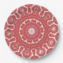 Rosa Decorative Helgdag Papper Plate