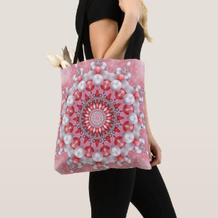 Rosa Decorative Helgdag Tote Bag Tygkasse