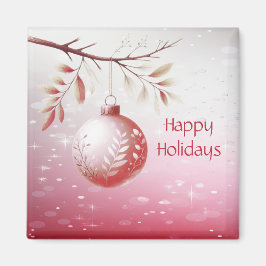 Rosa Decorative jul Boll Helgdag Magnet