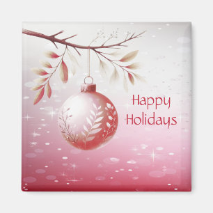 Rosa Decorative jul Boll Helgdag Magnet