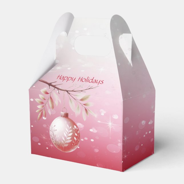 Rosa Dekorativ julklapp Boll Helgdag Gift Box Presentaskar (Framsidan Sidan)