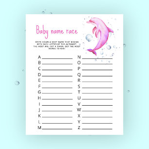 Rosa delfinbabydusch - Baby namn tävling