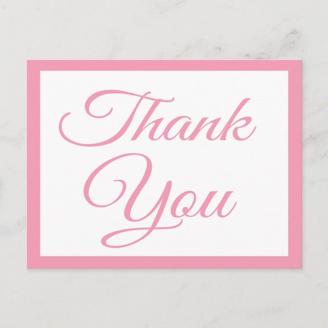 Rosa Delight Tack Hälsning vykort (Framsida)