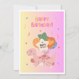 Rosa - delikat Grattis på födelsedagen-digitalkort Julkort