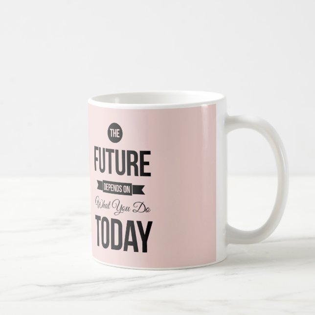 Rosa den framtida inspirationsofferten kaffemugg (Höger)