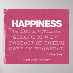 Rosa Denim Fitness Quote for Happity Poster