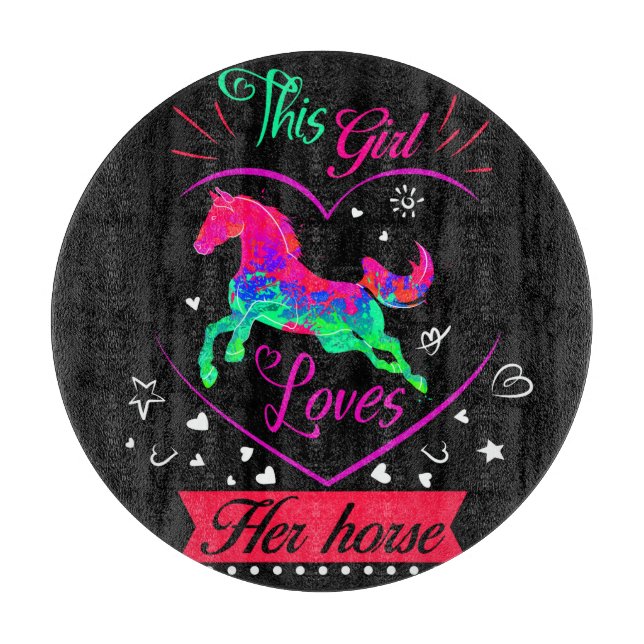 Rosa Denna flicka Kärlek hennes häst (Framsidan)