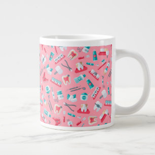 Rosa Dental Mönster Jumbo Mugg