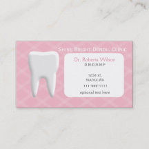 Rosa Dentala visitkort med avtalat kort