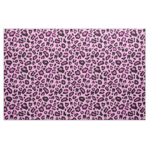 Rosa Dentalt leopartryck Tyg
