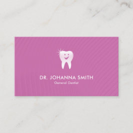 Rosa Dentist Smiling Tooth Dental Möte Tidsbeställning Kort