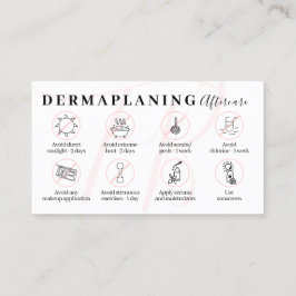 Rosa Dermaplaning Aftercare Post Instructions Visitkort